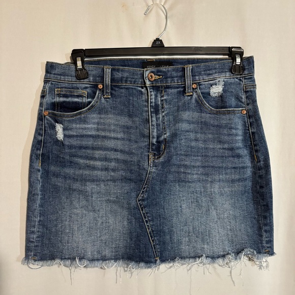 Kendall & Kylie Dresses & Skirts - Kendall + Kylie Distressed Blue Denim Mini Skirt size 31